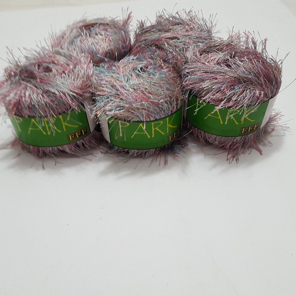 5 Eyelash Yarn - Aqua Blue Lavender by Park (#D)